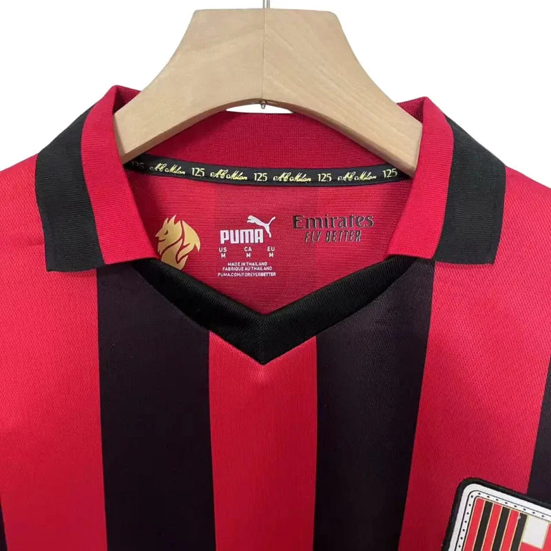 Camisa Milan 2024/25 Especial 125º Aniversário - Manga Longa- Masculina