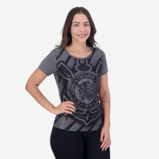 Camisa Corinthians Fio Tinto Shadow Feminina