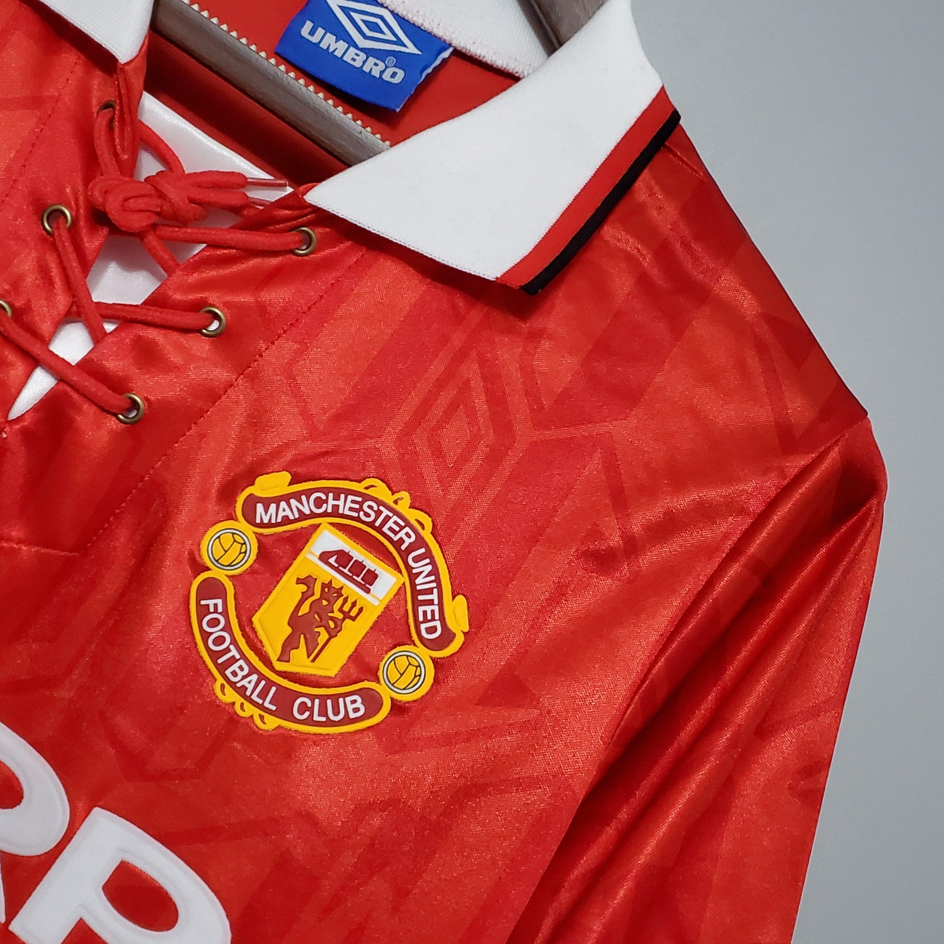 Camisa Manchester United Titular 92/94 - Versão Retro - Boutique do Boleiro