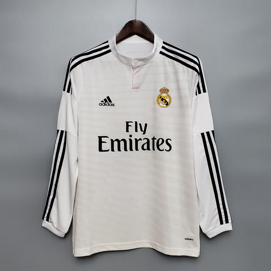 Camisa Real Madrid Titular 14/15 - Versão Retro Manga Comprida - Boutique do Boleiro