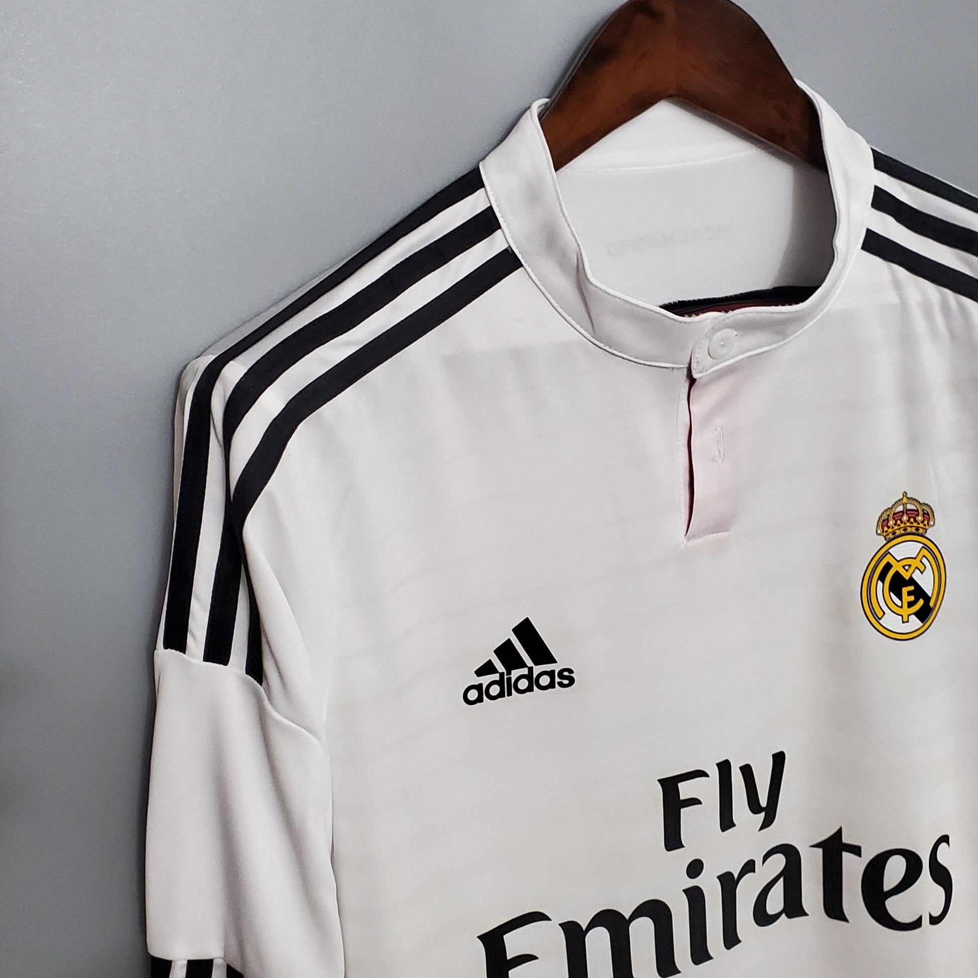 Camisa Real Madrid Titular 14/15 - Versão Retro Manga Comprida - Boutique do Boleiro