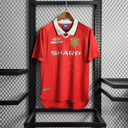 Camisa Manchester United Titular 1999 - Versão Retro - Boutique do Boleiro