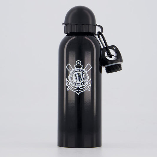 Garrafa Corinthians Metal Preta